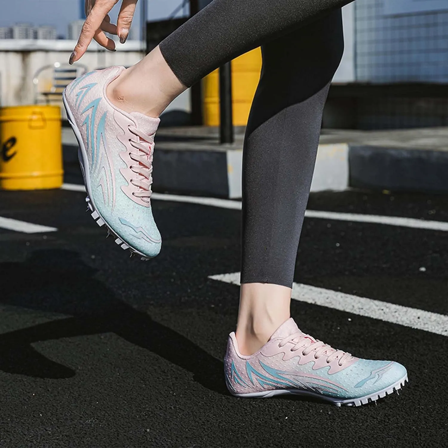 Track and Field Shoes for Women with Spikes Running Racing Shoes Cross Jumping Sprint Sneakers for Boys and Girls Kids