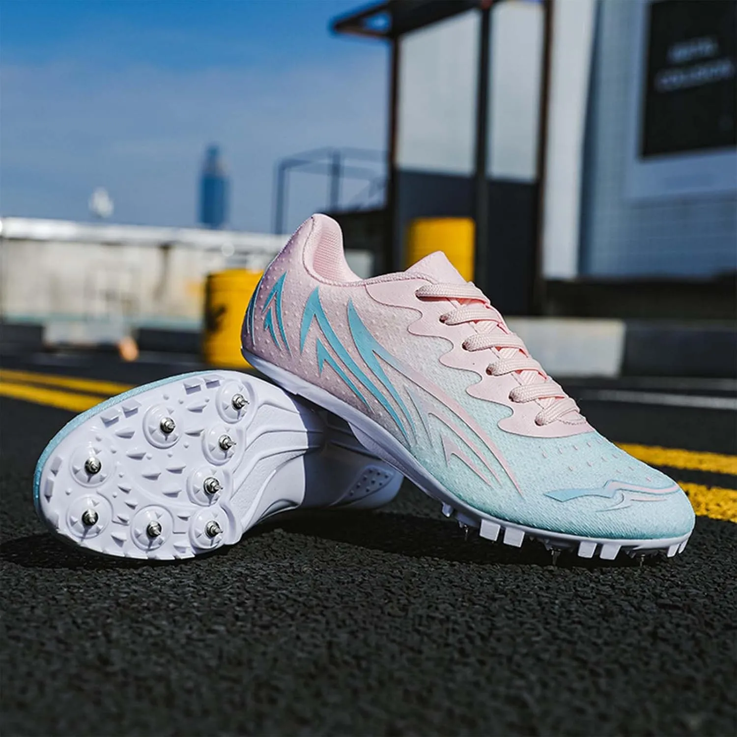 Track and Field Shoes for Women with Spikes Running Racing Shoes Cross Jumping Sprint Sneakers for Boys and Girls Kids