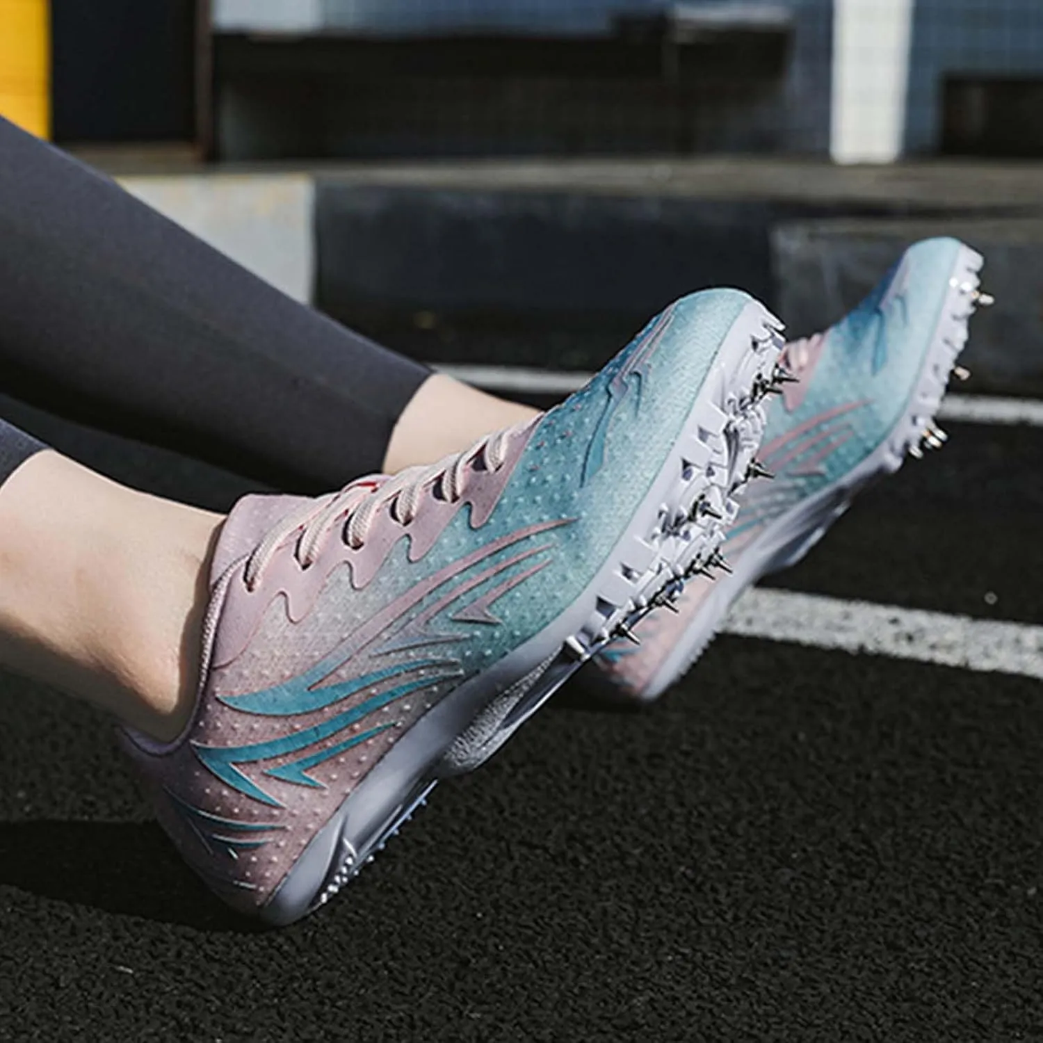 Track and Field Shoes for Women with Spikes Running Racing Shoes Cross Jumping Sprint Sneakers for Boys and Girls Kids