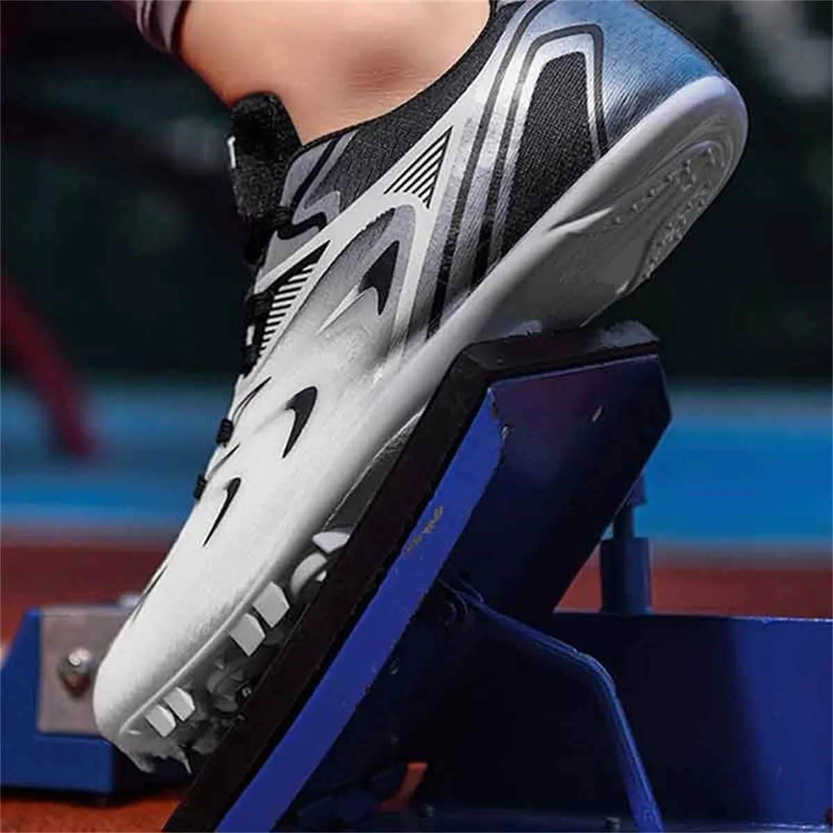 Track and Field Spikes Shoes, Professional Distance Running Sprint Sneakers Breathable Jumping Athletic Shoes for Mens Womens