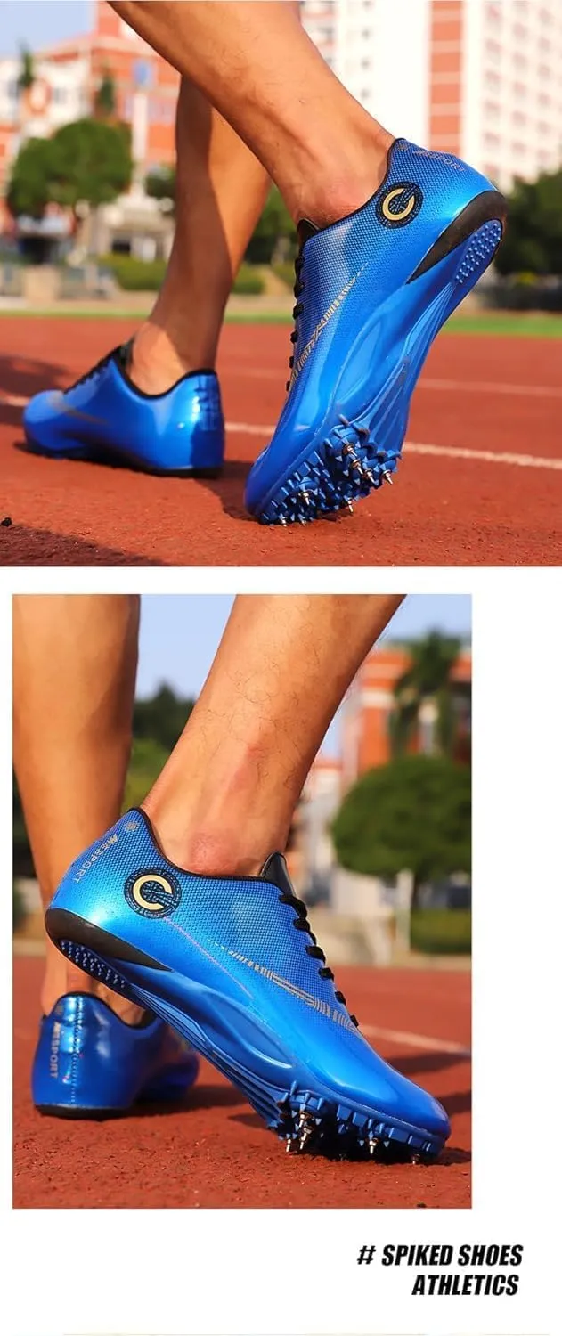 Track Shoes Spikes Mens Womens Distance Running Sneakers Athletic Sprinting Track and Field Racing Shoes with Spikes Boys Girls
