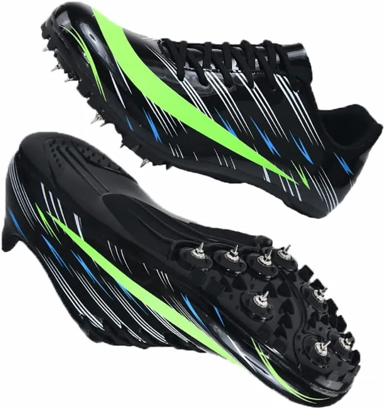Track Spike Running Sprint Shoes Breathable Mesh Professional Racing Running Sneakers Track and Field Running Spike Shoe for Mens Womens