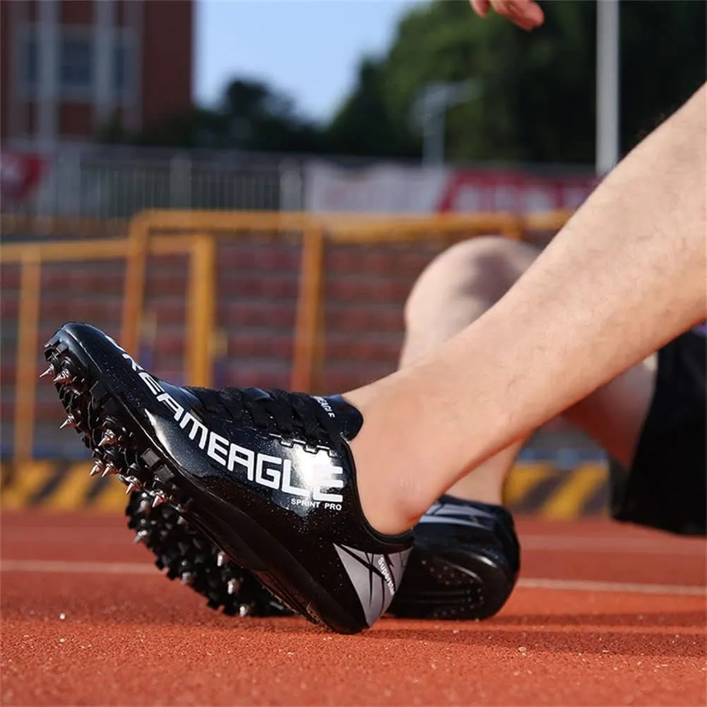 Track Spike Running Sprint Shoes Breathable Mesh Professional Racing Running Sneakers Track and Field Running Spike Shoe for Mens Womens