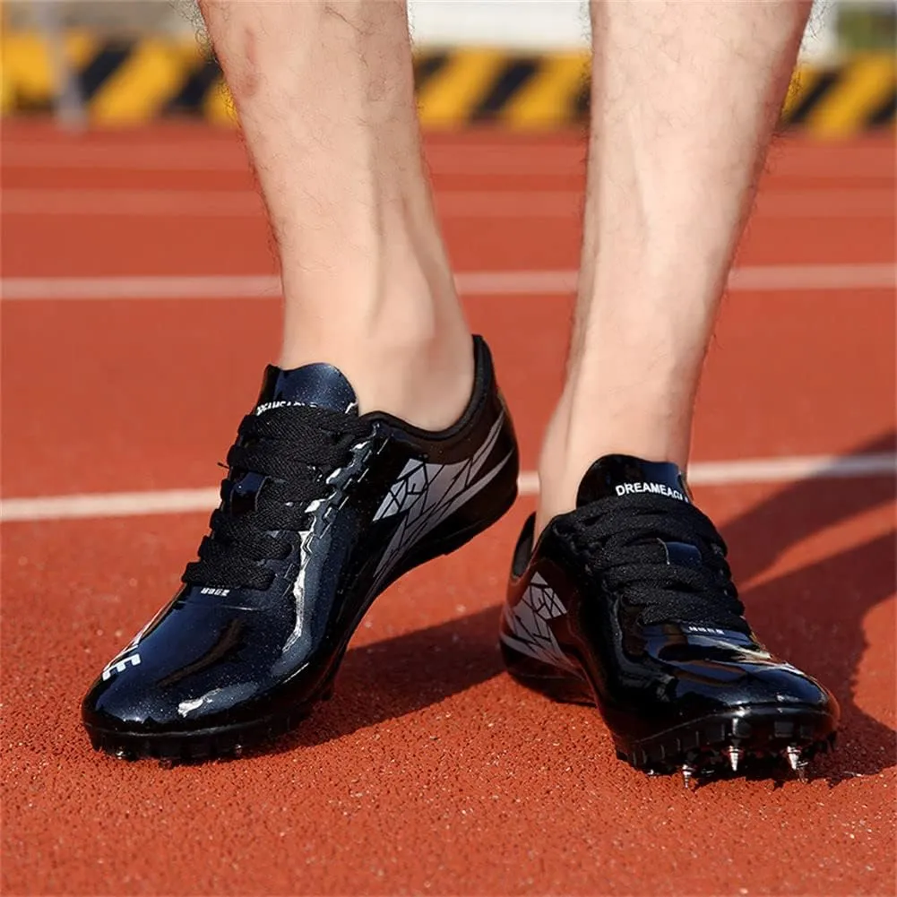 Track Spike Running Sprint Shoes Breathable Mesh Professional Racing Running Sneakers Track and Field Running Spike Shoe for Mens Womens