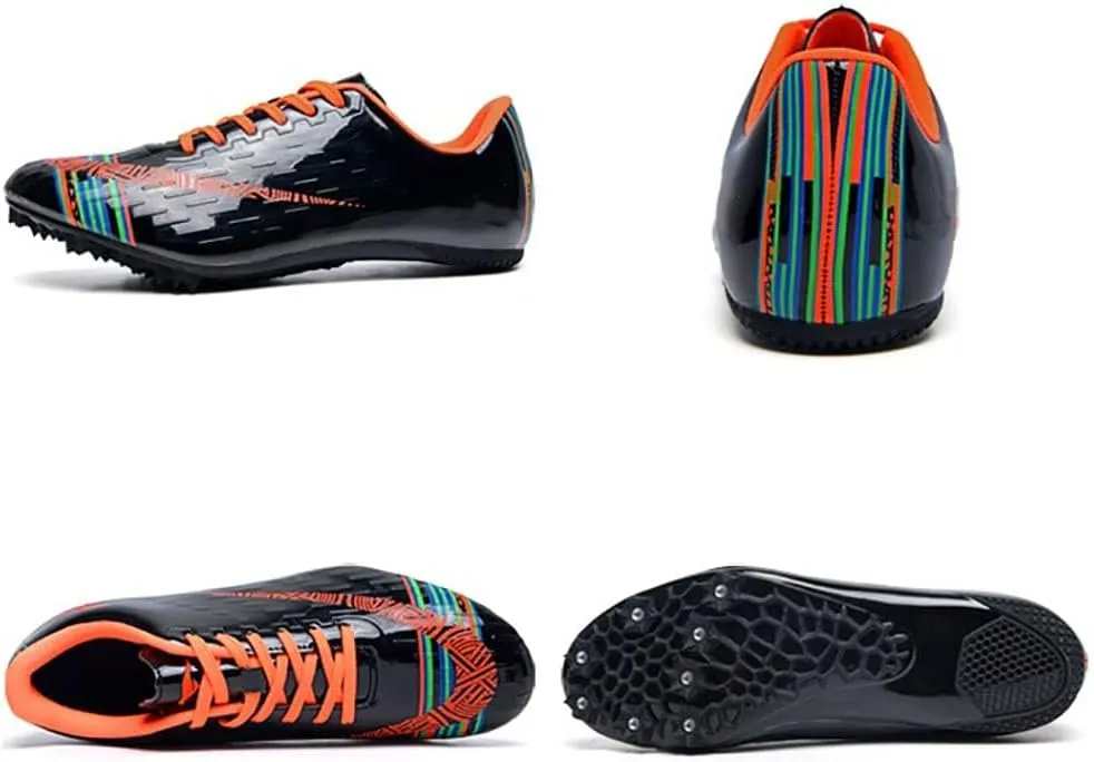 Track Spike Running Sprint Shoes Breathable Mesh Professional Racing Running Sneakers Track and Field Running Spike Shoe for Mens Womens