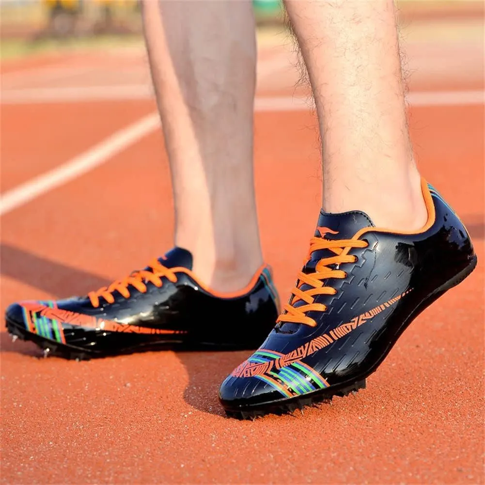 Track Spike Running Sprint Shoes Breathable Mesh Professional Racing Running Sneakers Track and Field Running Spike Shoe for Mens Womens