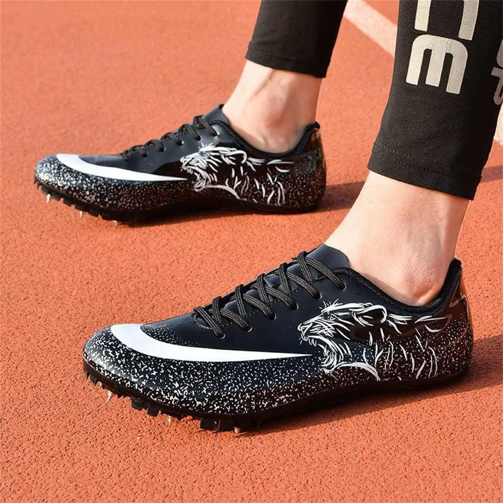 Track Spike Running Sprint Shoes Breathable Mesh Professional Racing Running Sneakers Track and Field Running Spike Shoe for Mens Womens