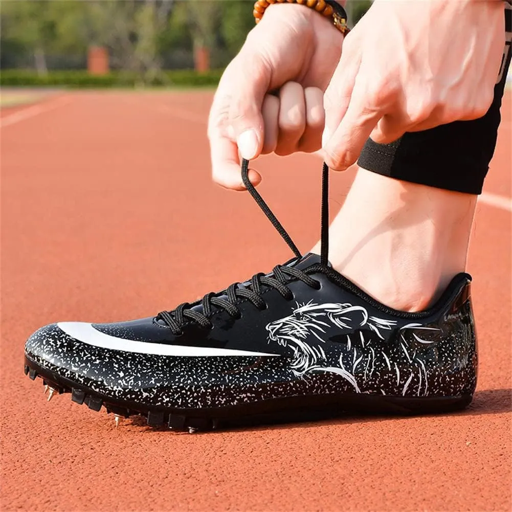 Track Spike Running Sprint Shoes Breathable Mesh Professional Racing Running Sneakers Track and Field Running Spike Shoe for Mens Womens