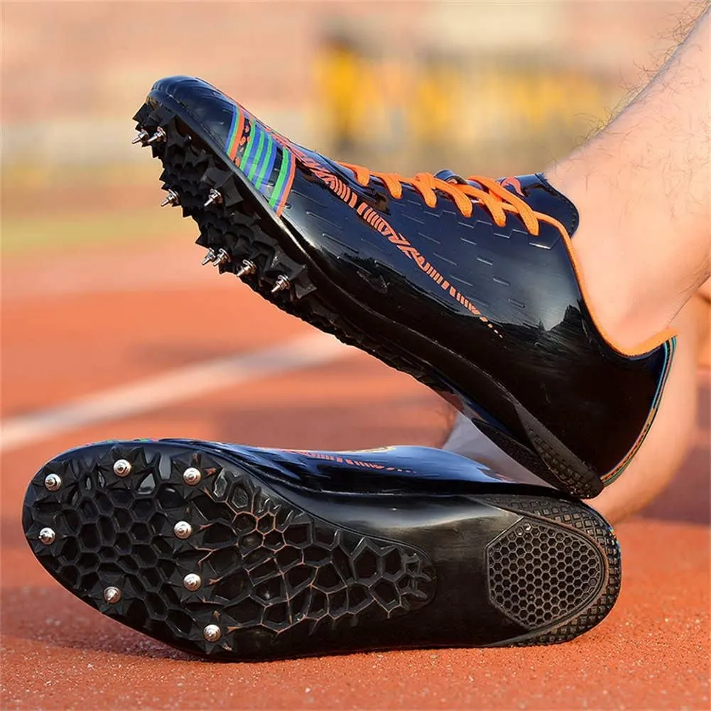 Track Spike Running Sprint Shoes Breathable Mesh Professional Racing Running Sneakers Track and Field Running Spike Shoe for Mens Womens
