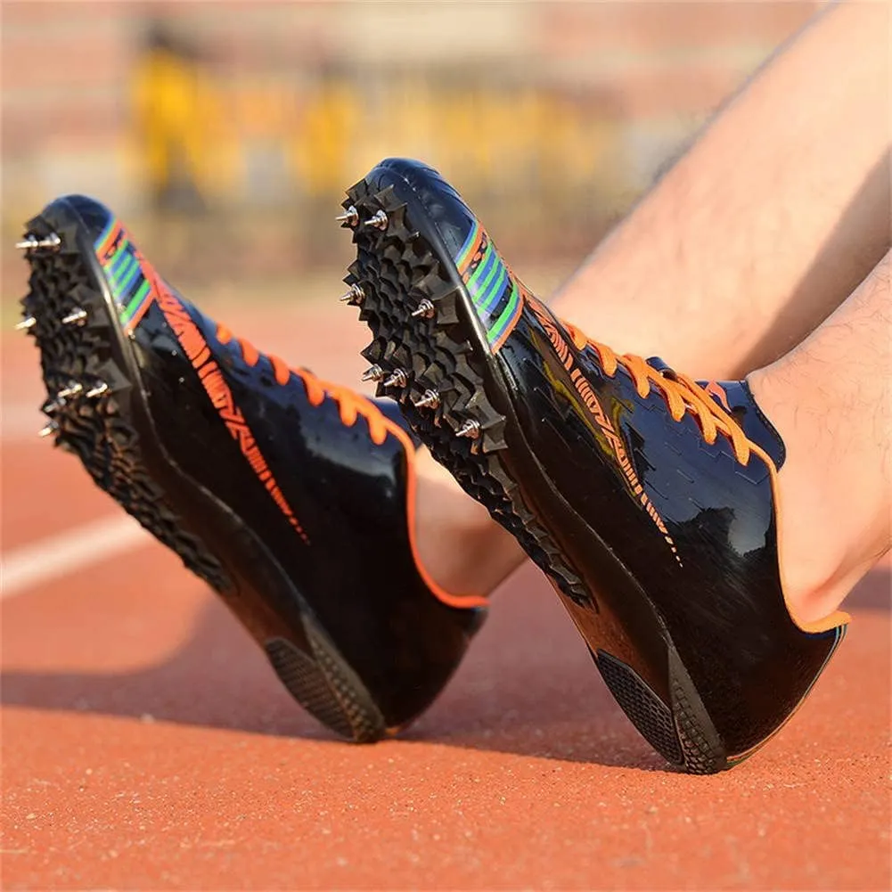 Track Spike Running Sprint Shoes Breathable Mesh Professional Racing Running Sneakers Track and Field Running Spike Shoe for Mens Womens