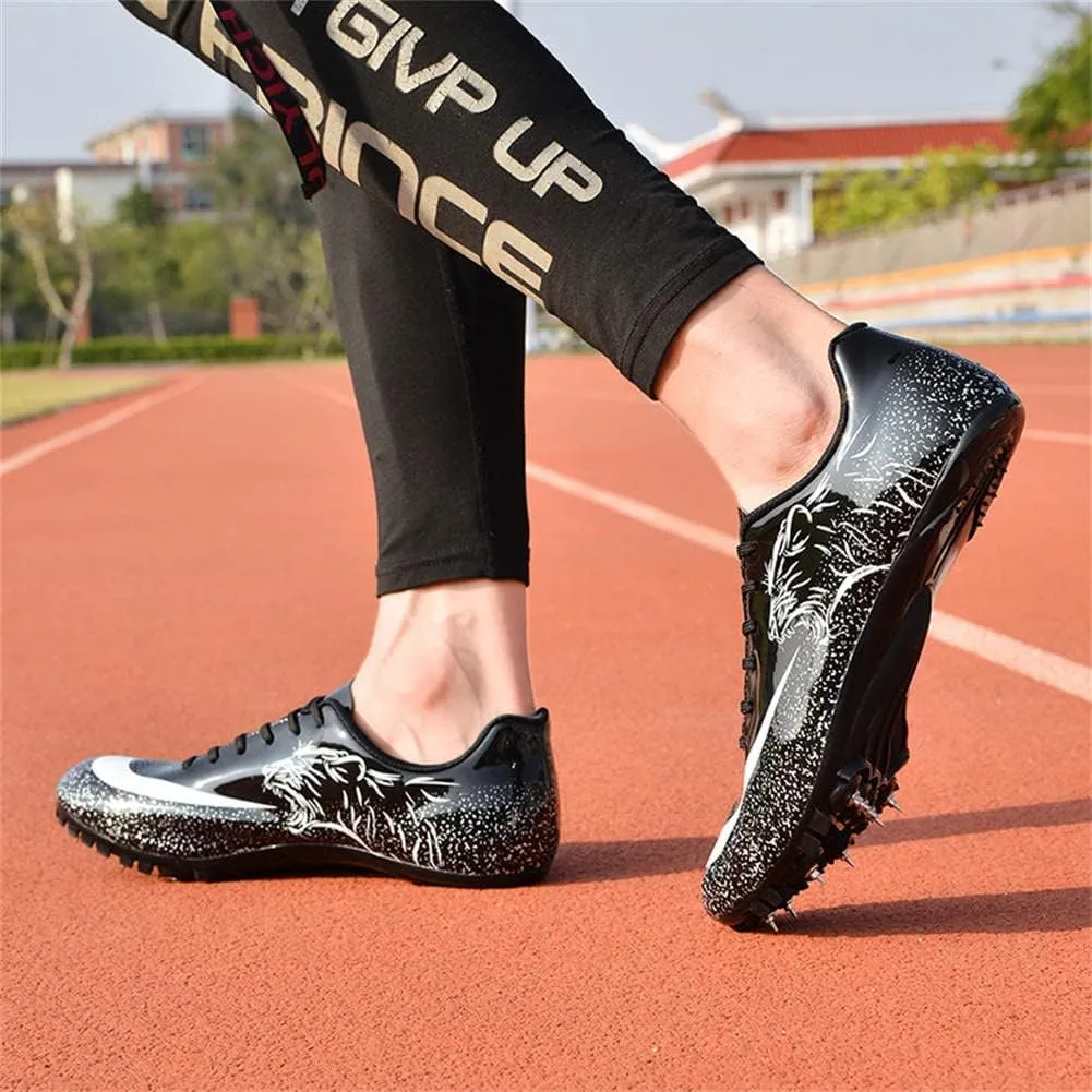 Track Spike Running Sprint Shoes Breathable Mesh Professional Racing Running Sneakers Track and Field Running Spike Shoe for Mens Womens