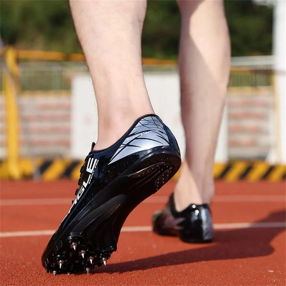 Track Spike Running Sprint Shoes Breathable Mesh Professional Racing Running Sneakers Track and Field Running Spike Shoe for Mens Womens