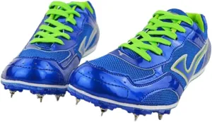 Track Spikes Shoes Mens Womens 7 Spikes Mesh Track and Field Athletics Sport Nail Sneakers Boys Girls Breathable Professional Training Sprint Running Racing Shoes with Spikes,35-45 EU Blue