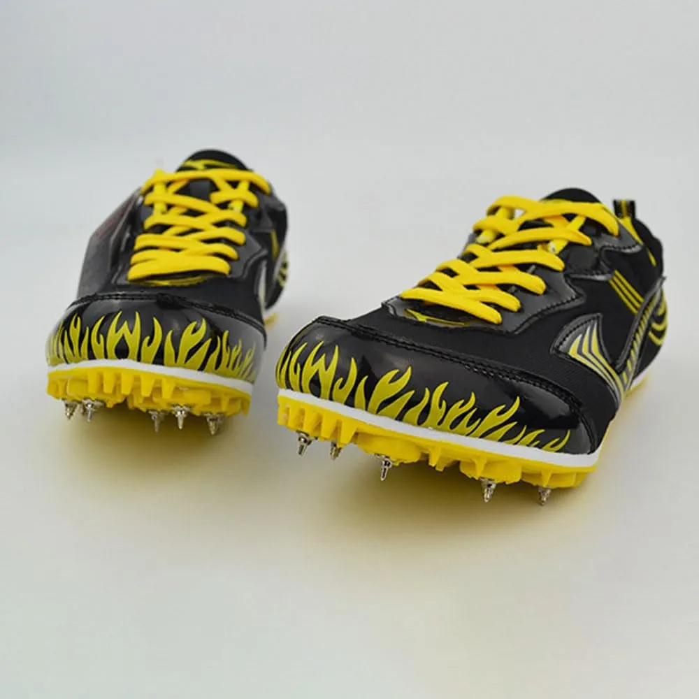 Track Spikes Shoes Mens Womens 7 Spikes Mesh Track and Field Athletics Sport Nail Sneakers Boys Girls Breathable Professional Training Sprint Running Racing Shoes with Spikes,35-45 EU
