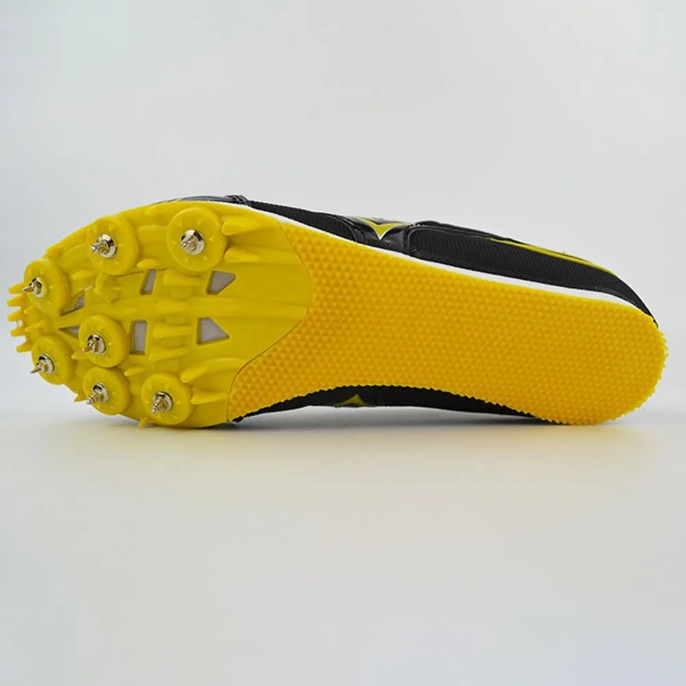 Track Spikes Shoes Mens Womens 7 Spikes Mesh Track and Field Athletics Sport Nail Sneakers Boys Girls Breathable Professional Training Sprint Running Racing Shoes with Spikes,35-45 EU