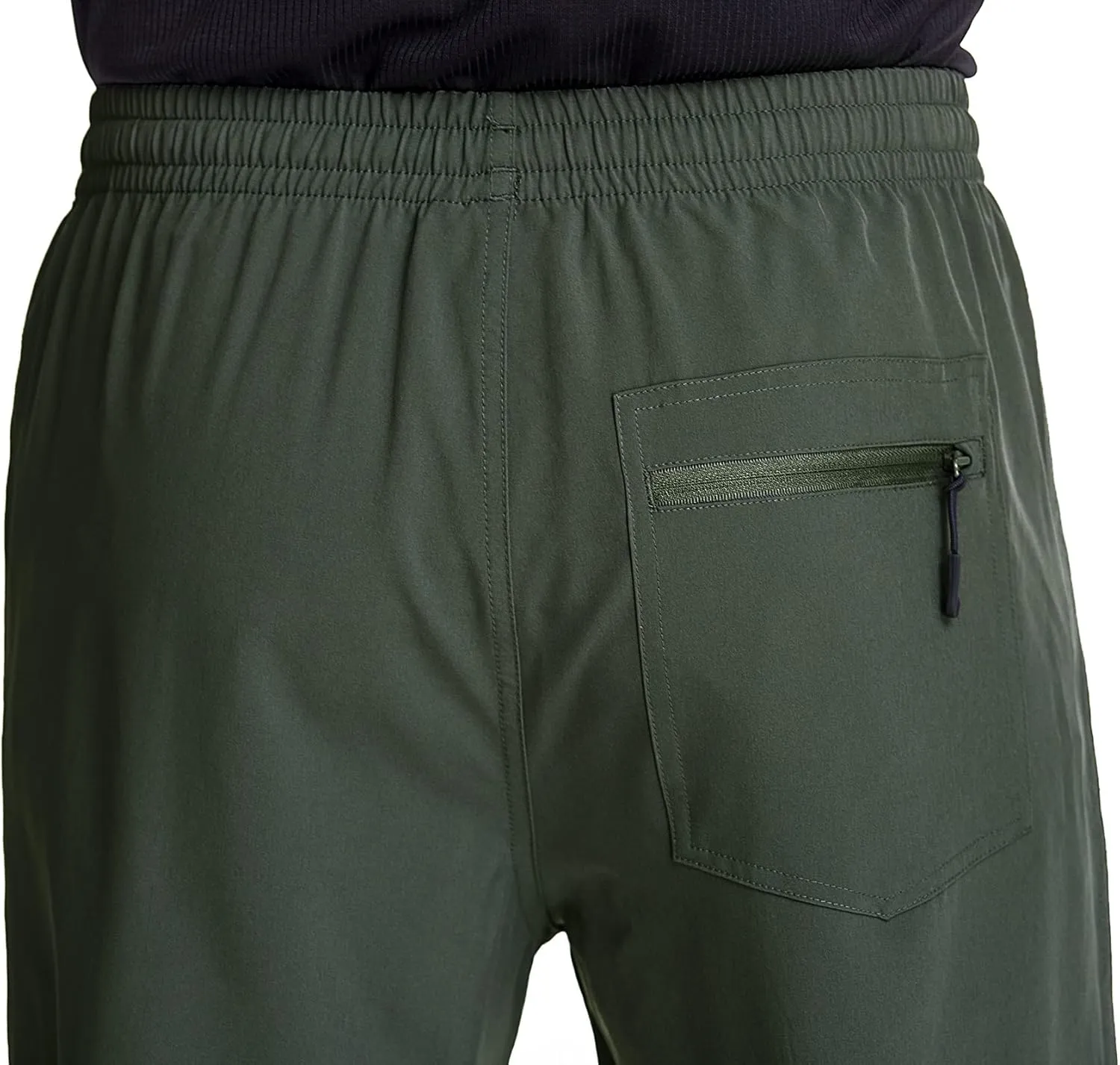 TRAILSIDE SUPPLY CO. Mens Lightweight Track Pants,Stretchy Pants with Zipper Pockets,Loose Fit