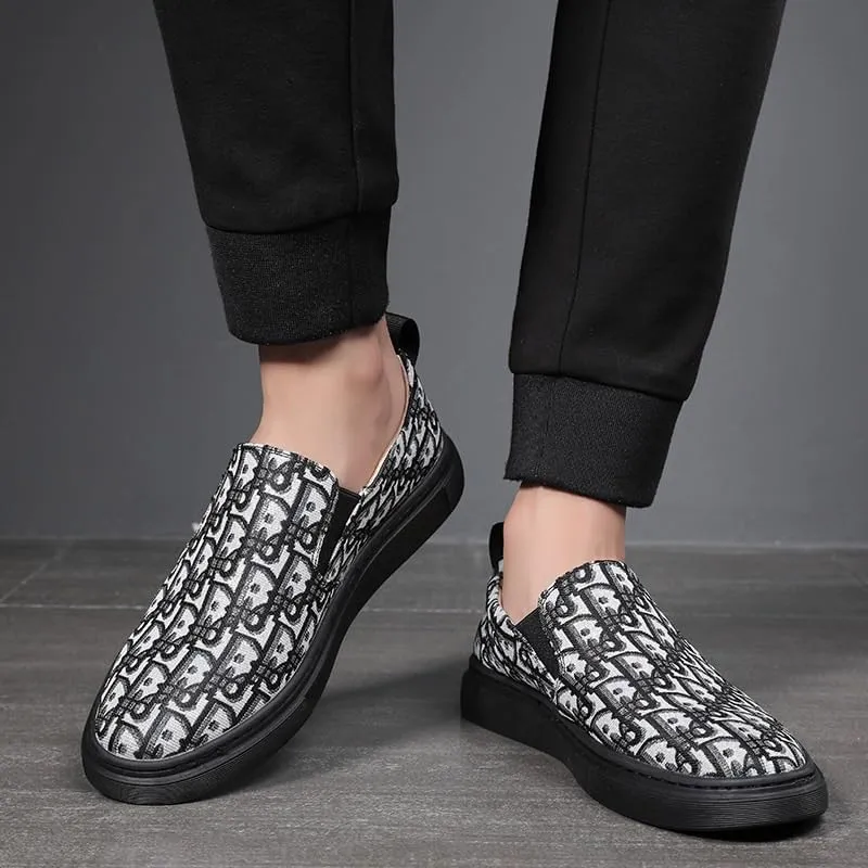 Trendy Men's Loafers Slip-On Shoes, Cushioned Insole for Walking, Casual Office Wear with Anti-Slip Outsole, Premium Stitching Details