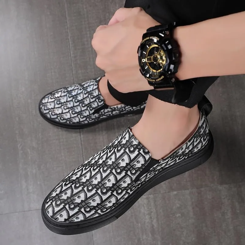 Trendy Men's Loafers Slip-On Shoes, Cushioned Insole for Walking, Casual Office Wear with Anti-Slip Outsole, Premium Stitching Details