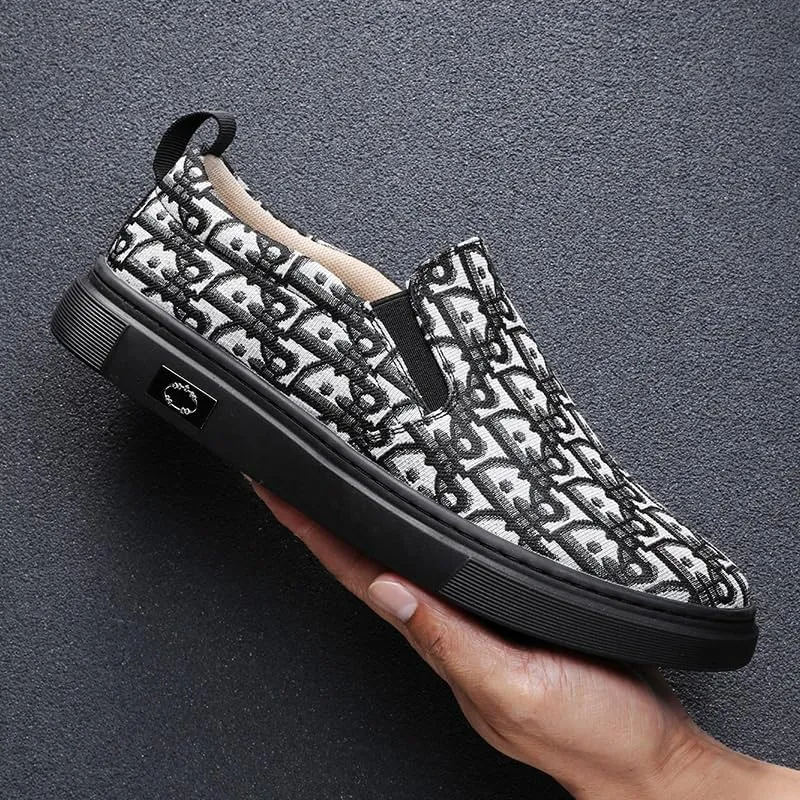 Trendy Men's Loafers Slip-On Shoes, Cushioned Insole for Walking, Casual Office Wear with Anti-Slip Outsole, Premium Stitching Details