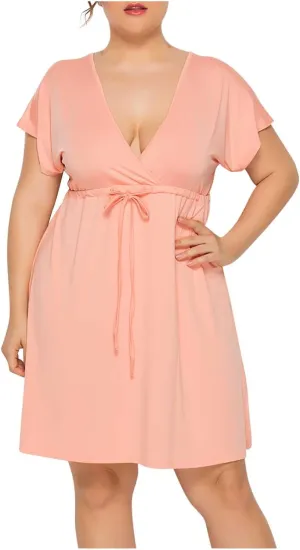 Trendy Ruffle Puff Sleeve Dresses for Women Sexy Deep V Neck with Belt Maxi Skirts Oversize Loose Comfy Dress Outside