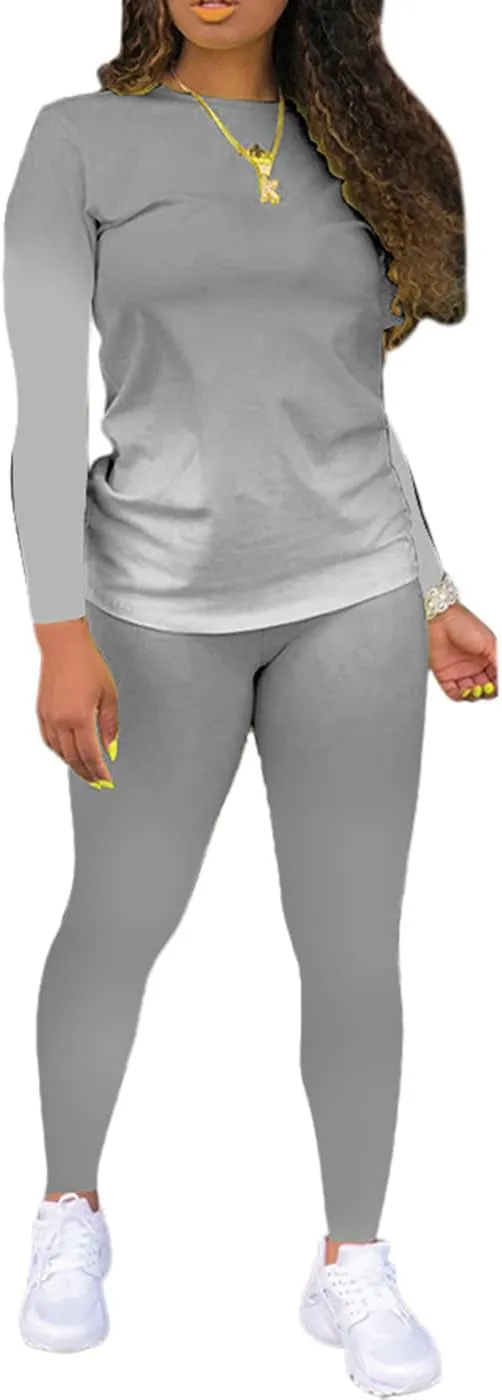 Two Piece Outfits for Women Pants Set Sweatsuit Jogger Sets 2 Piece Outfits Track Suits Lounge Set Long Sleeve