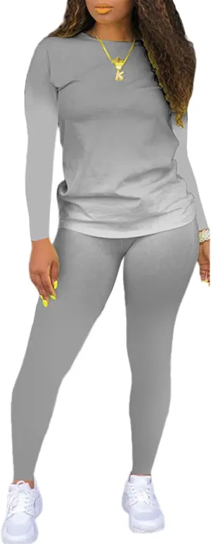 Two Piece Outfits for Women Pants Set Sweatsuit Jogger Sets 2 Piece Outfits Track Suits Lounge Set Long Sleeve