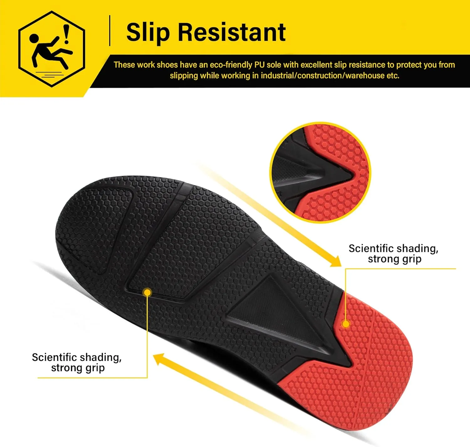 ulogu Waterproof Steel Toe Shoes for Men Women Lightweight Comfortable Puncture Proof Safety Work Sneakers Construction & Industrial