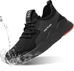 ulogu Waterproof Steel Toe Shoes for Men Women Lightweight Comfortable Puncture Proof Safety Work Sneakers Construction & Industrial