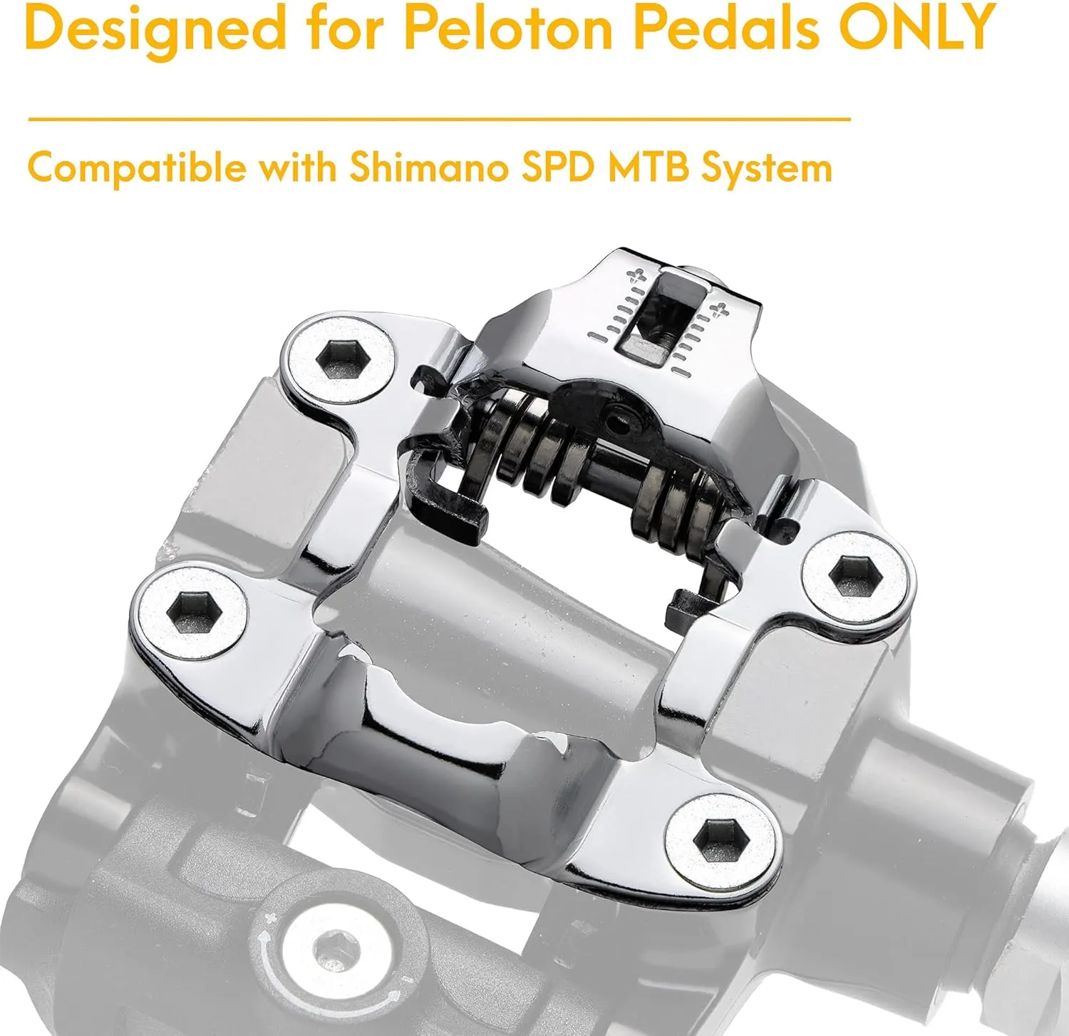 Venzo Bike Bicycle Toe Clips Cage Indoor Exercise Bike Pedal Adapters - Compatible with Peloton Bike Pedal, Convert Look Delta Pedals to Toe Clip Straps Ride with Sneakers