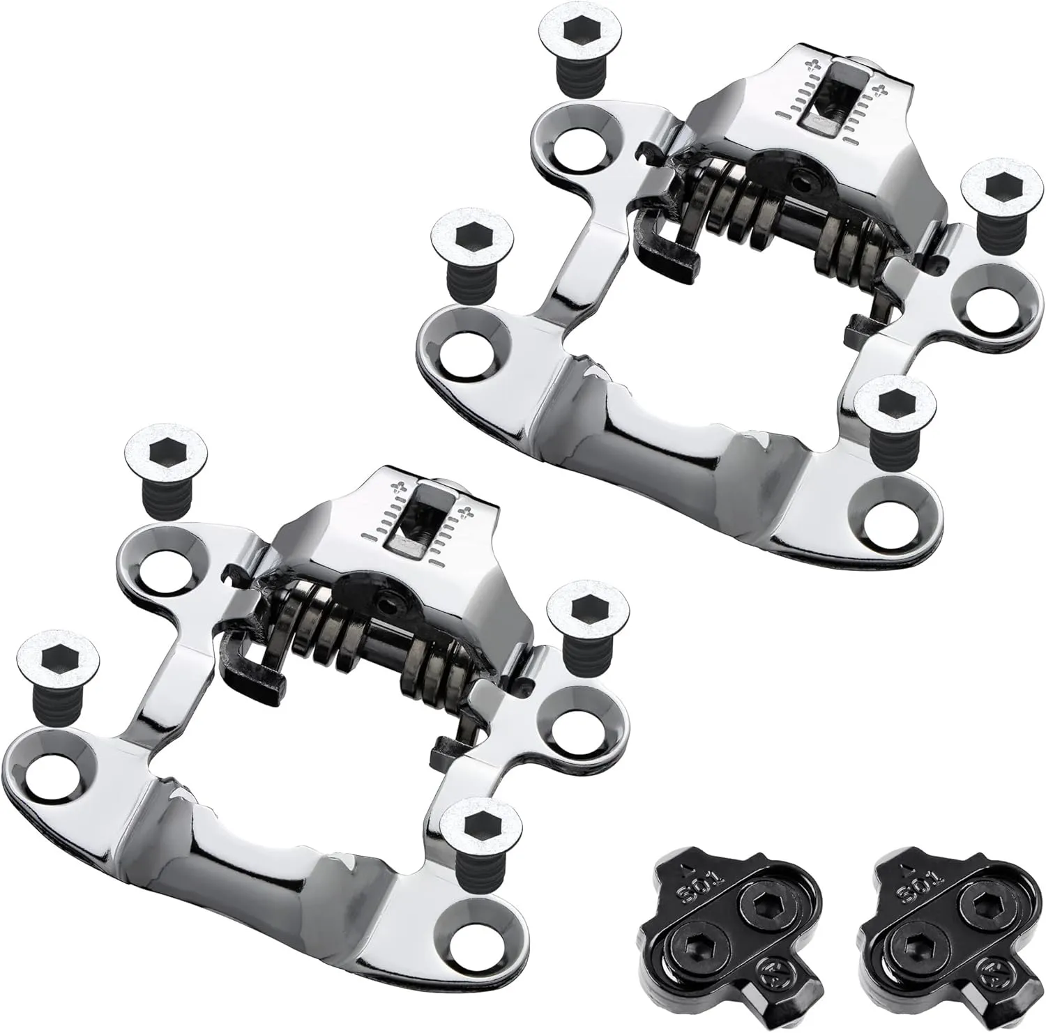 Venzo Bike Bicycle Toe Clips Cage Indoor Exercise Bike Pedal Adapters - Compatible with Peloton Bike Pedal, Convert Look Delta Pedals to Toe Clip Straps Ride with Sneakers