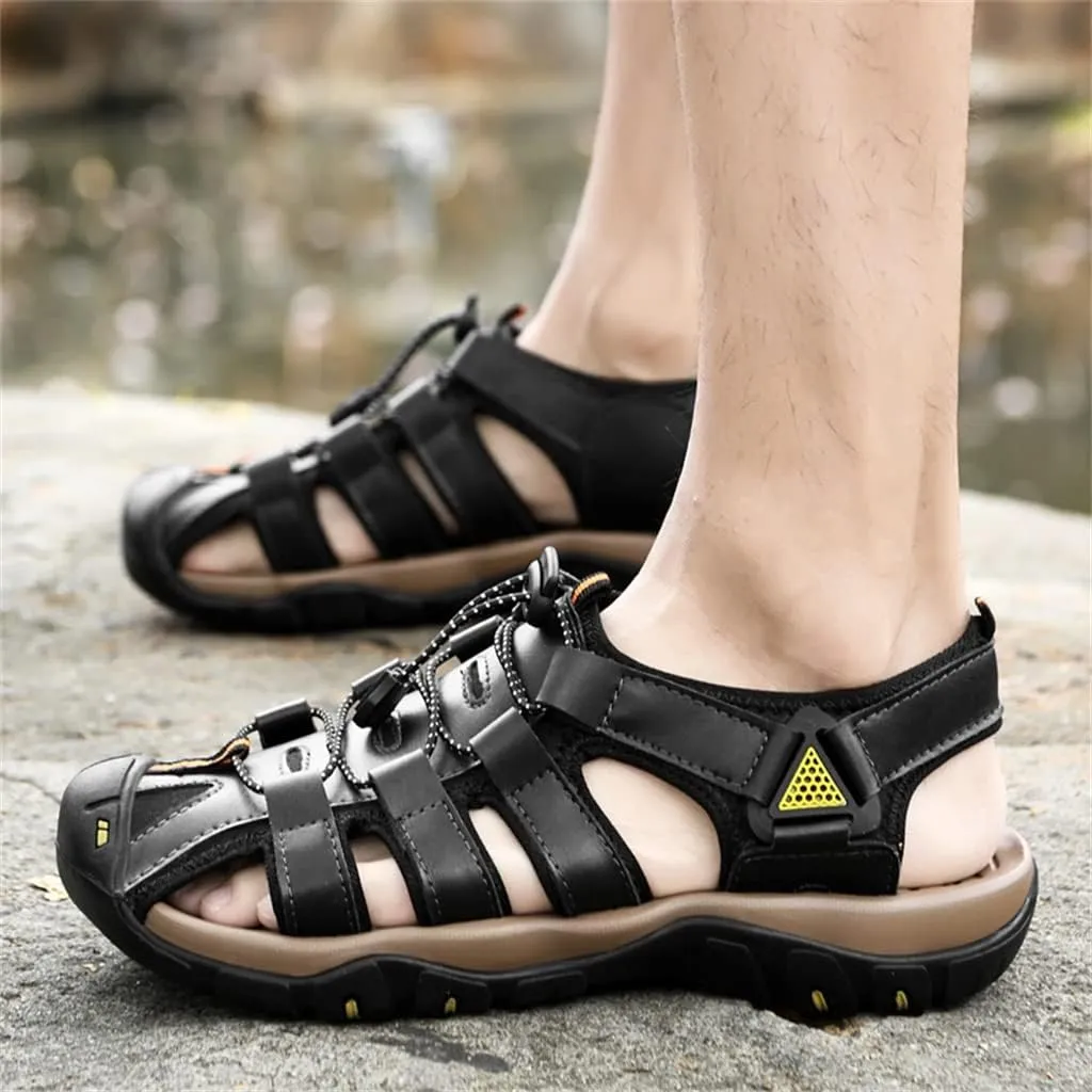 Veslexth Men's Outdoor Hiking Sandals, Sport Closed Toe Sandal Anti-Slip Athletic Trail Walking for Travel Water Beach Boat Fishing Adventure Lightweight Summer Shoes Waterproof Fisherman Trekking