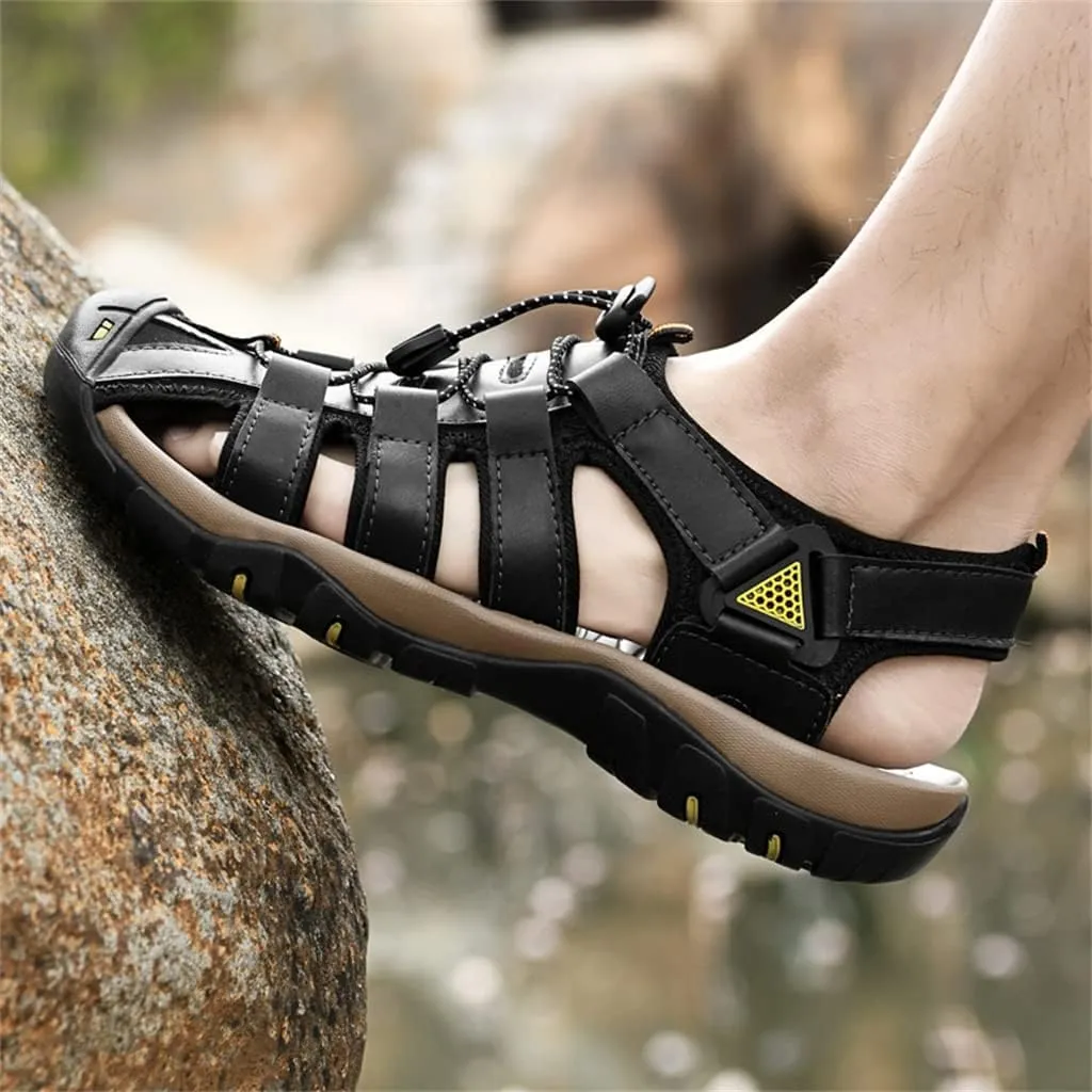 Veslexth Men's Outdoor Hiking Sandals, Sport Closed Toe Sandal Anti-Slip Athletic Trail Walking for Travel Water Beach Boat Fishing Adventure Lightweight Summer Shoes Waterproof Fisherman Trekking