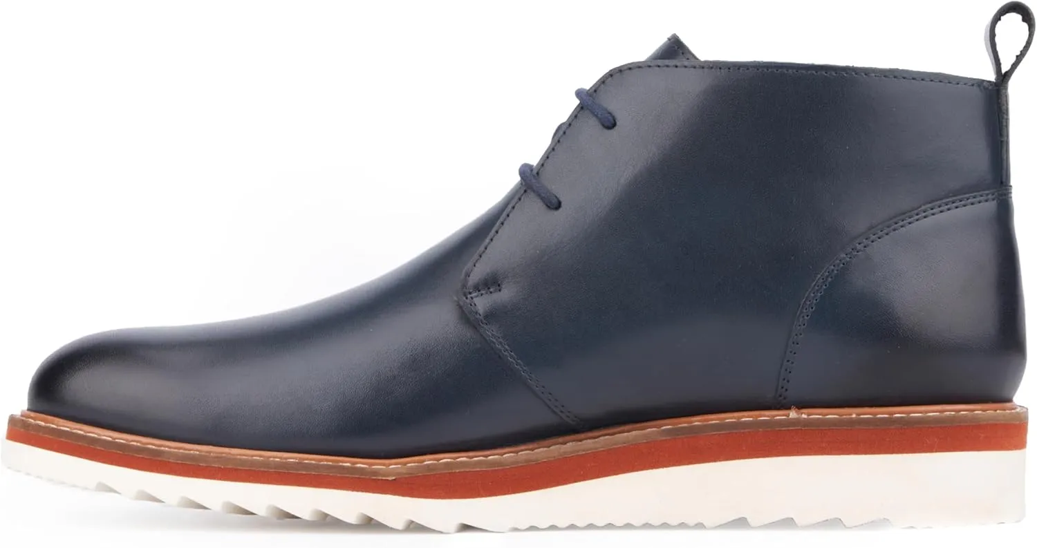 VINTAGE FOUNDRY CO. EST. 2014 Mens Lewis Casual, Almond Toe Boots, Cotton Lining, Flats Ethyl Vinyl Acetate Outsole