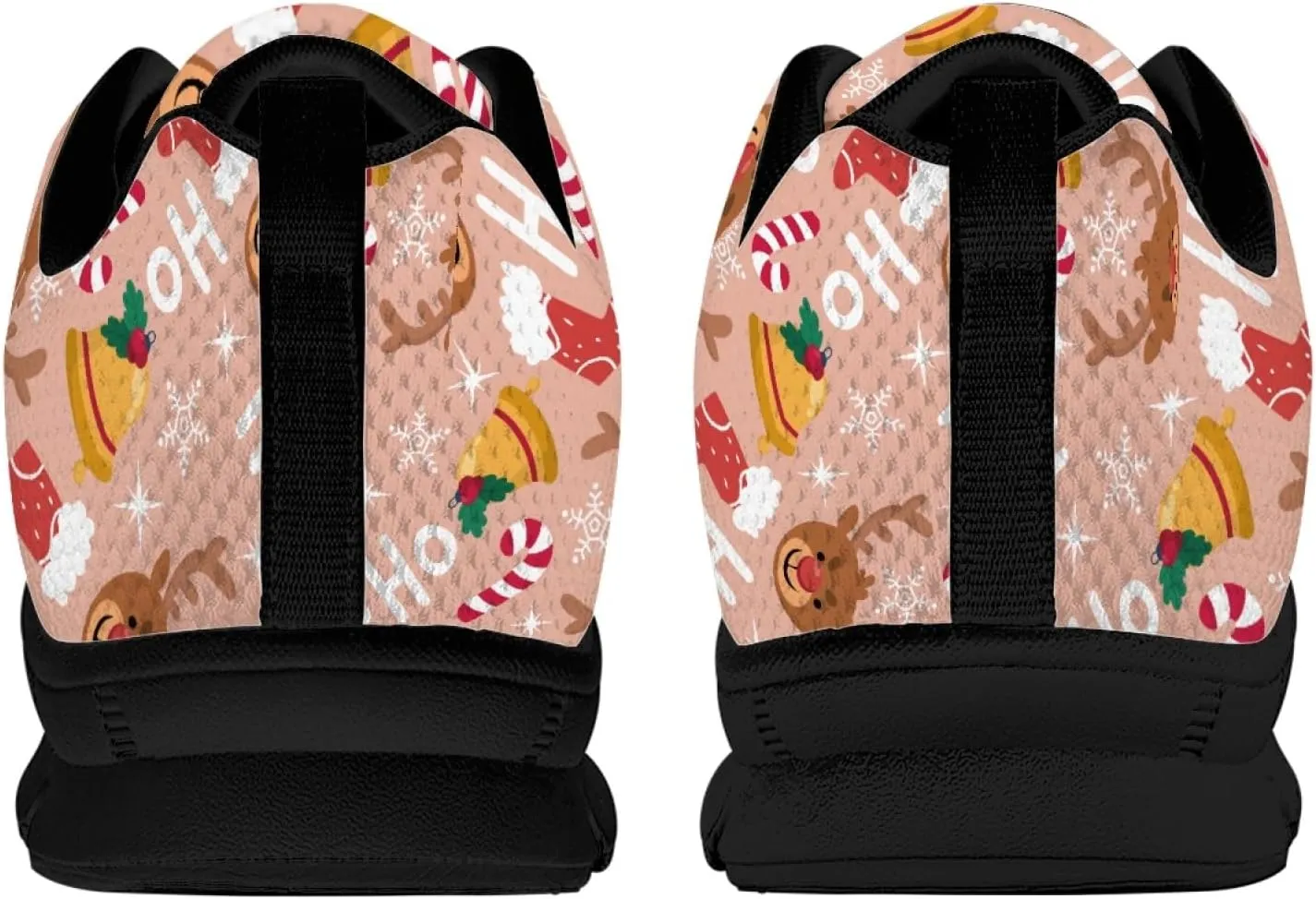 Wanyint Lightweight Sneakers for Running Walking Lace Up Black Sole Shoes