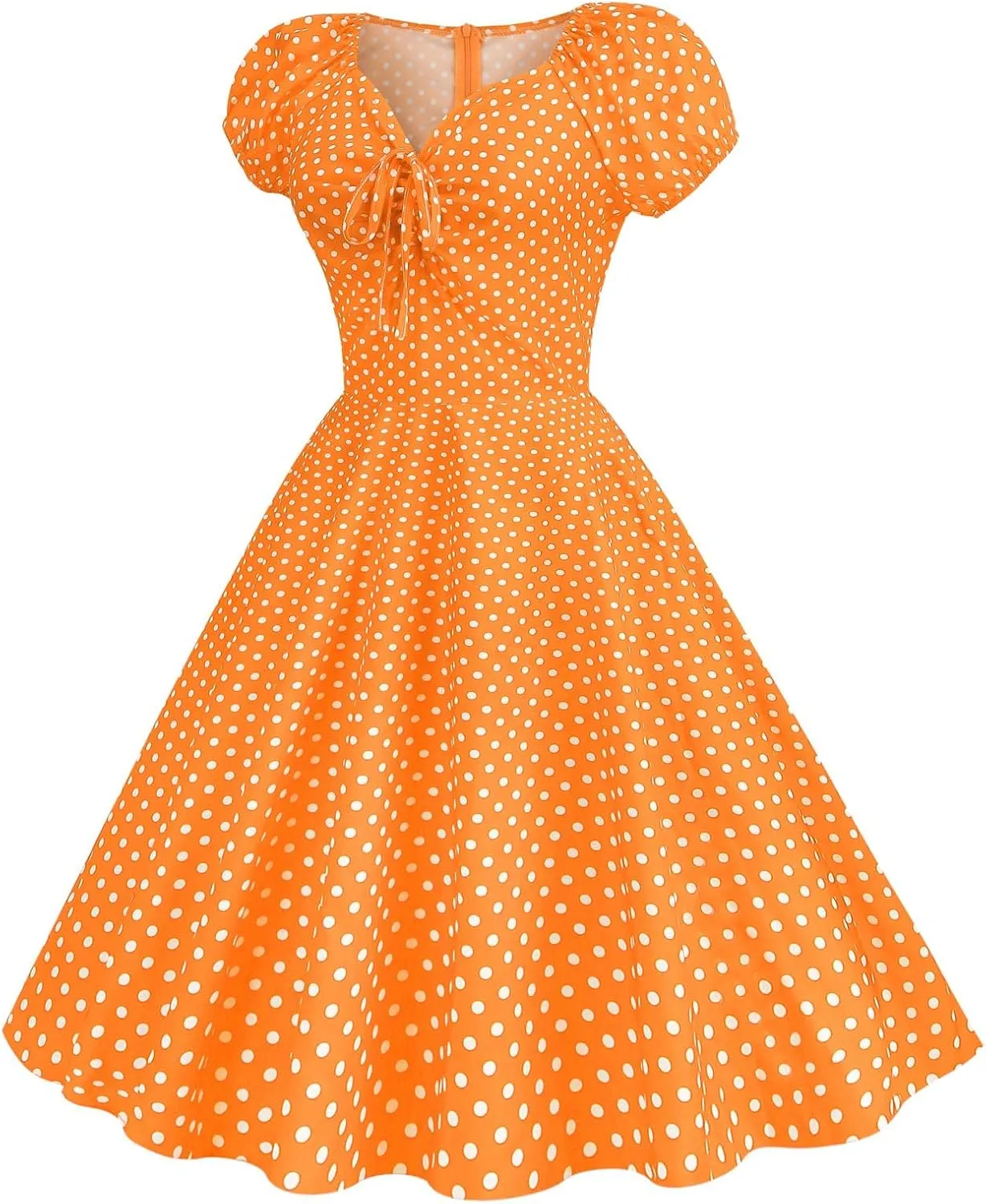 Wedding Guest Dresses for Women Vintage Short Sleeve Polka Audrey 1950s Retro Cocktail Dress Hepburn Prom Party Dress