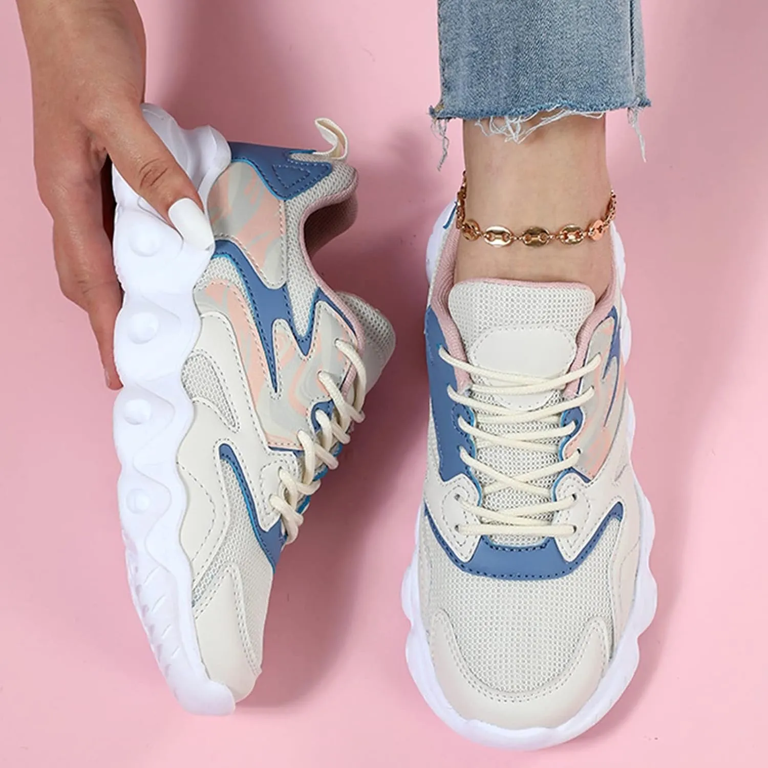 Wedge Sneakers for Women Comfortable Dressy Flats Shoes Women Dressy Wide Feet Orthopedic Comfy Running Shoes Women Wide Sneakers for Women Size 8 Wide Width Size 11 Non Slip Shoes Women