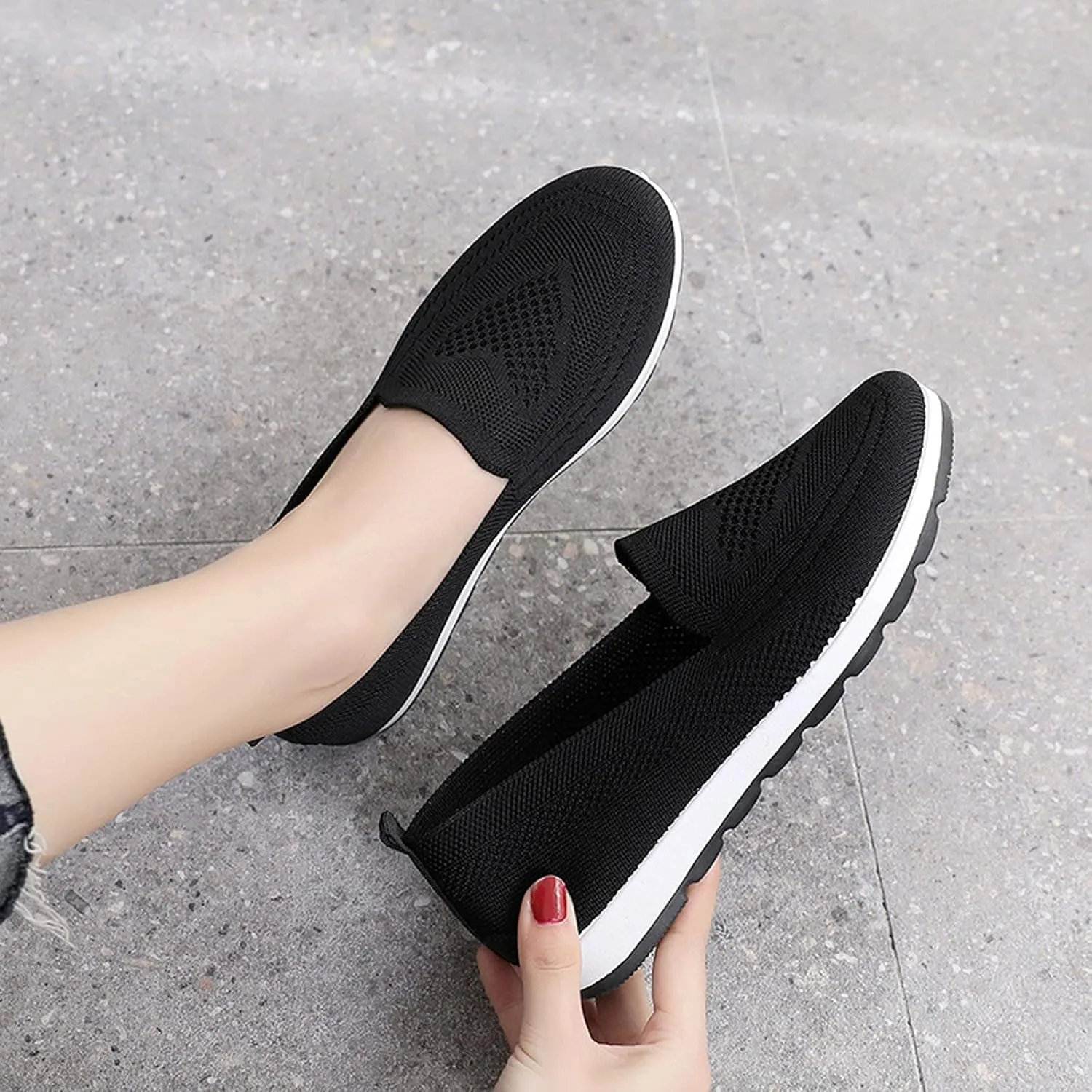 White Sneakers for Women Wide Toe Box Slip On Sneakers Women Walking Shoes Womens Slip On Tennis Shoes Size 11 Womens Sneakers Size 8 Black Zapatos Doble Anchos De Mujer Para Pies Con Juanetes