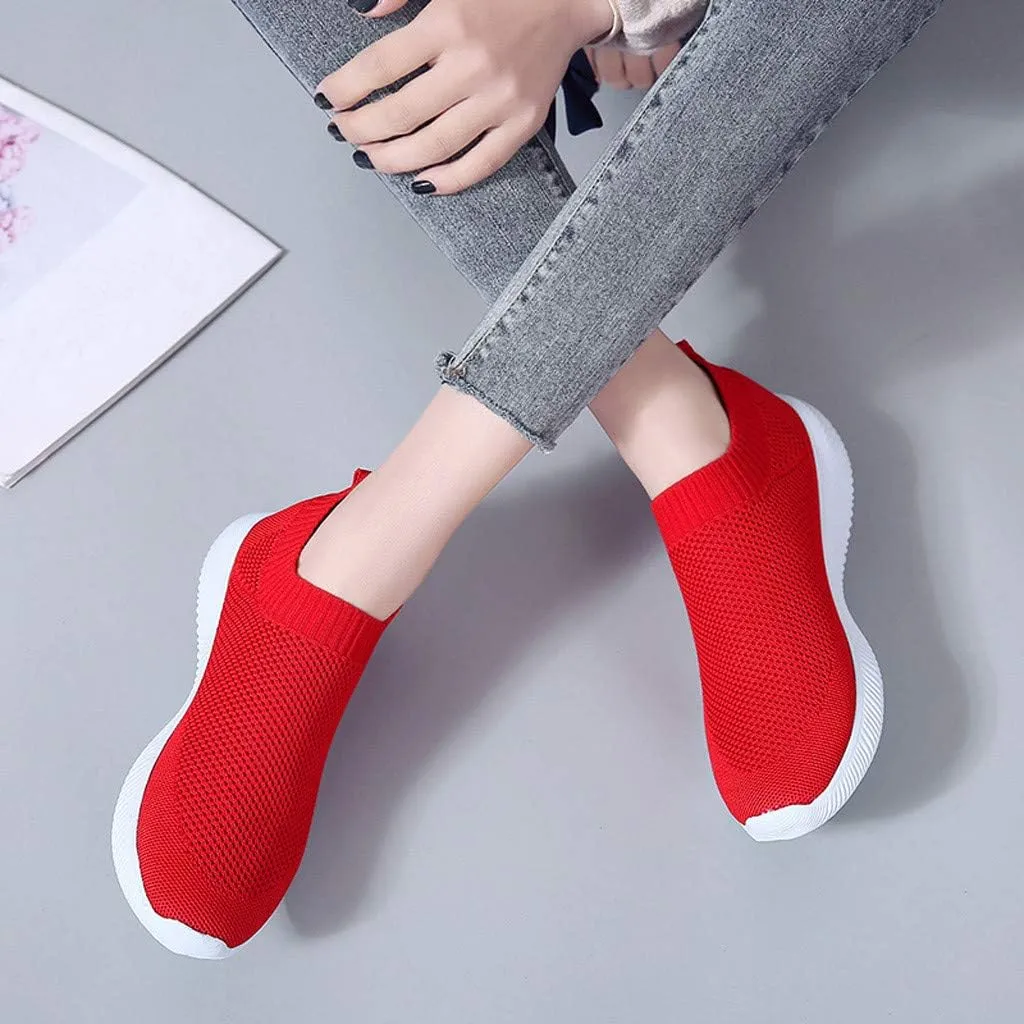 Women's Athletic Walking Shoes Slip On Casual Mesh Mens Tennis Shoes Lightweight Dress Casual Shoes Dress Sneakers Steel Toe Tennis Shoe White Loafers