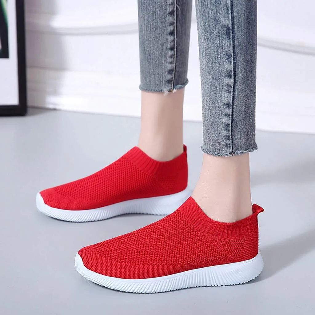 Women's Athletic Walking Shoes Slip On Casual Mesh Mens Tennis Shoes Lightweight Dress Casual Shoes Dress Sneakers Steel Toe Tennis Shoe White Loafers