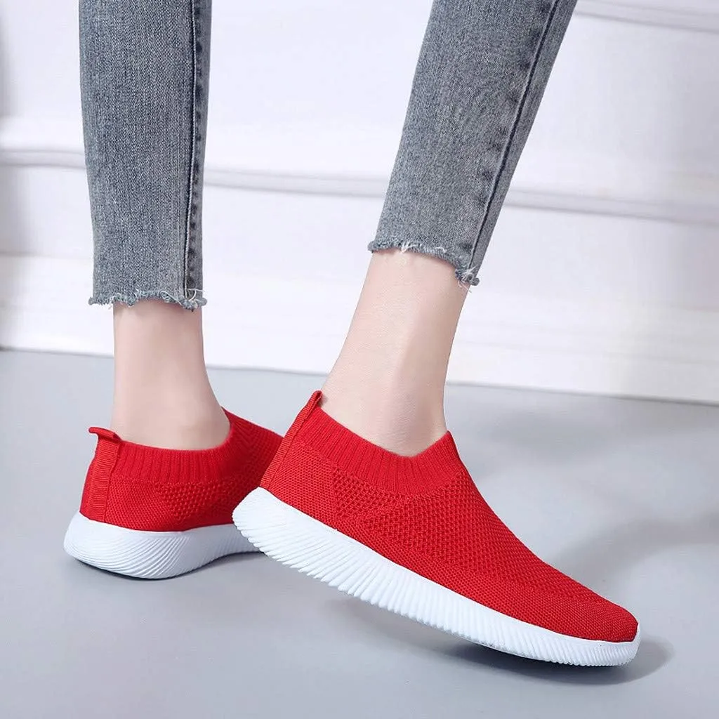 Women's Athletic Walking Shoes Slip On Casual Mesh Mens Tennis Shoes Lightweight Dress Casual Shoes Dress Sneakers Steel Toe Tennis Shoe White Loafers