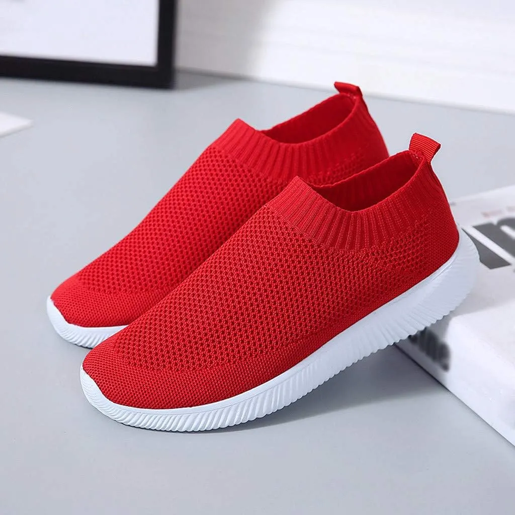 Women's Athletic Walking Shoes Slip On Casual Mesh Mens Tennis Shoes Lightweight Dress Casual Shoes Dress Sneakers Steel Toe Tennis Shoe White Loafers