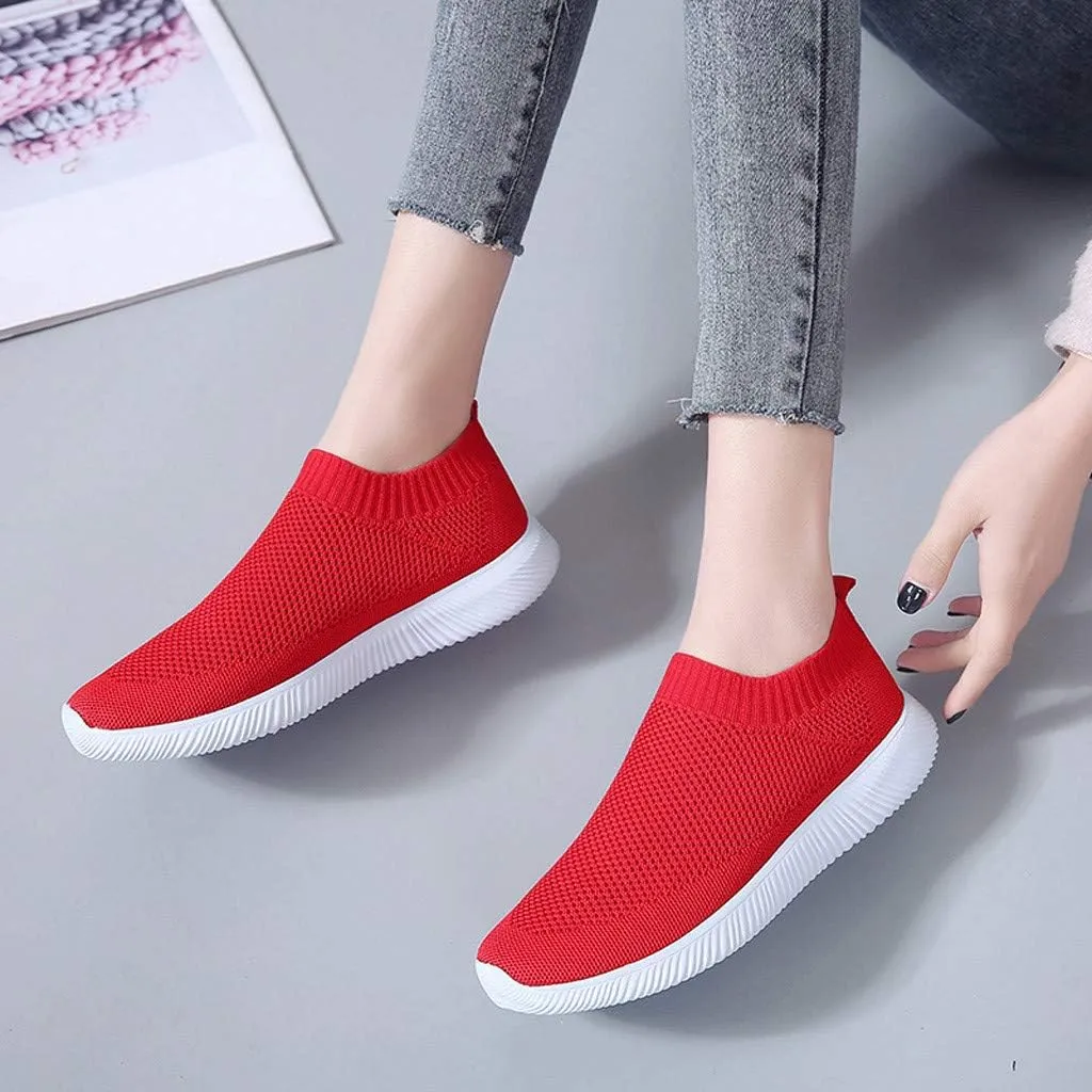 Women's Athletic Walking Shoes Slip On Casual Mesh Mens Tennis Shoes Lightweight Dress Casual Shoes Dress Sneakers Steel Toe Tennis Shoe White Loafers