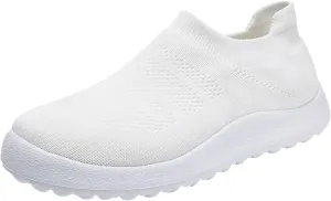 Women's Athletic Walking Shoes Slip On Casual Mesh Slip On Shoes Women Arch Support Ladies Shoes Casual Walking Sneakers Platform Tennis Shoe Loafers Shoe