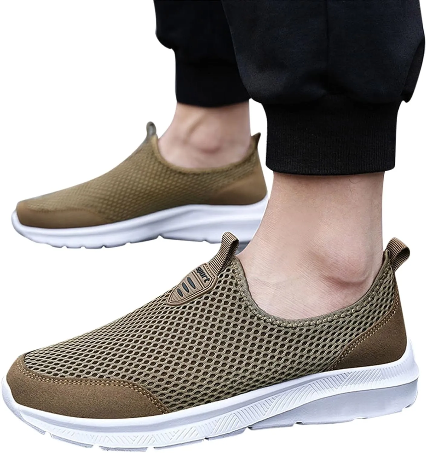 Women's Athletic Walking Shoes Slip On Casual Mesh Walking Shoes Women Arch Support Men's Casual Shoes Fashion Sneakers 2025 White Tennis Shoe Loafers Dress Shoe