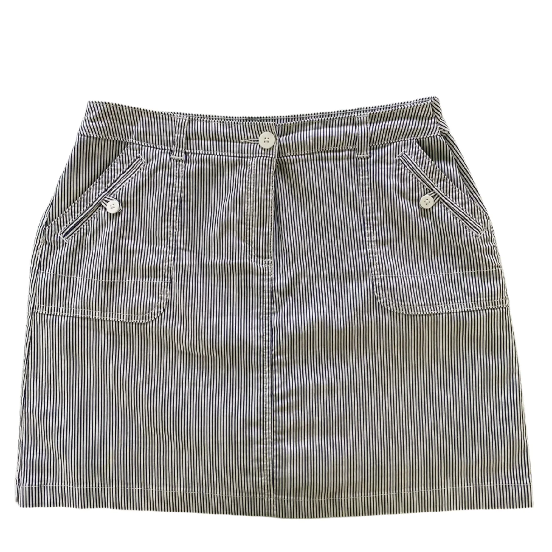 Women’s Blue-Striped Skort – Size 14P [Karen Scott]