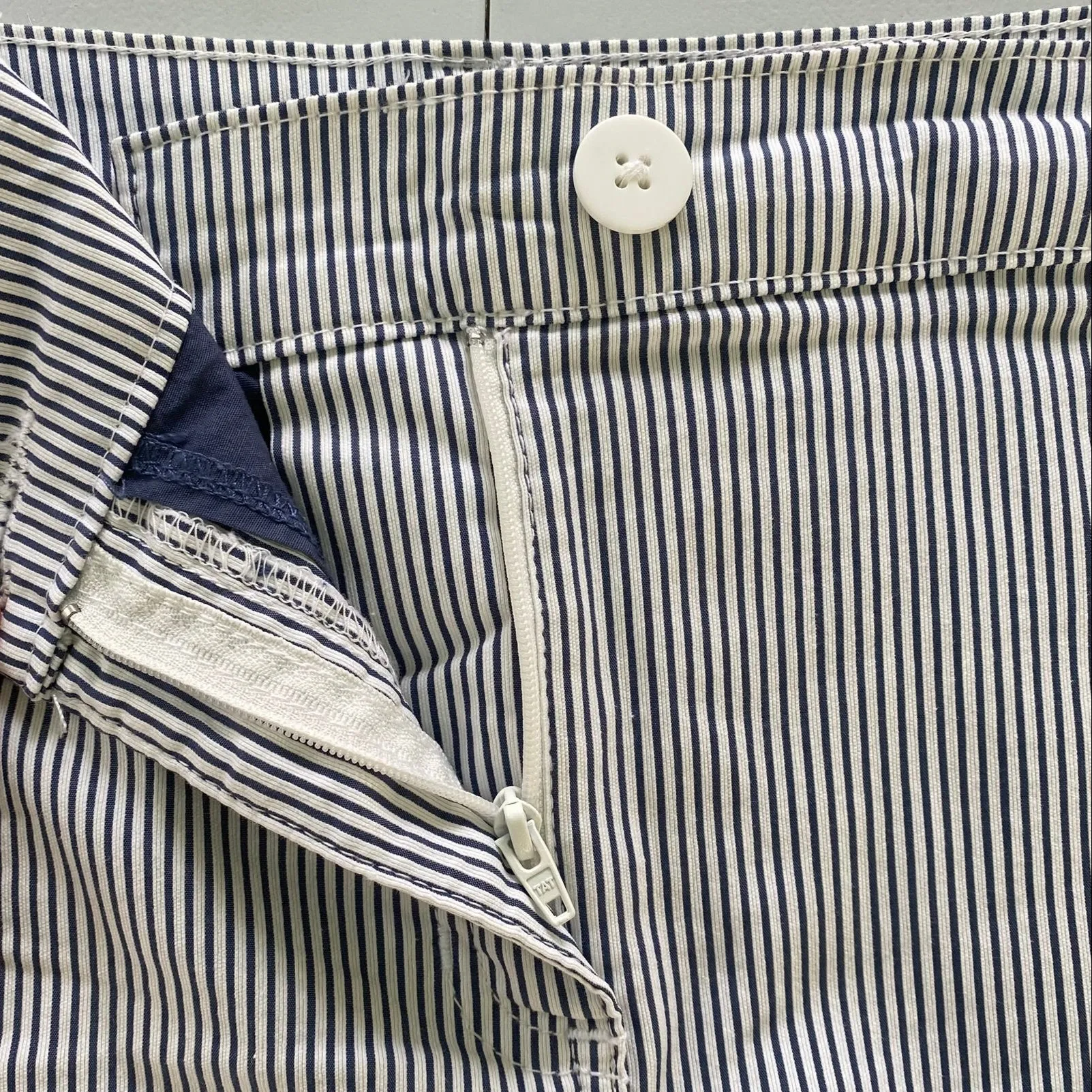Women’s Blue-Striped Skort – Size 14P [Karen Scott]