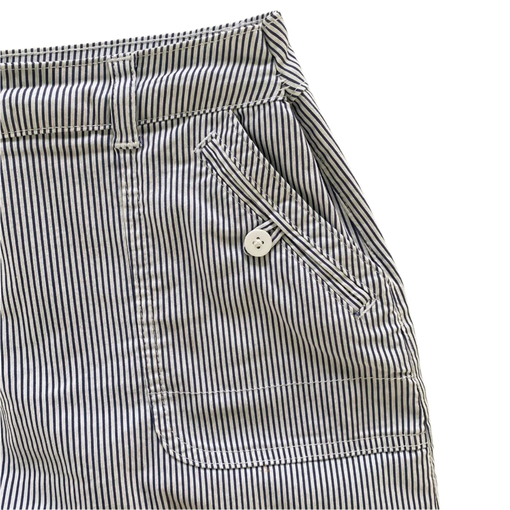 Women’s Blue-Striped Skort – Size 14P [Karen Scott]