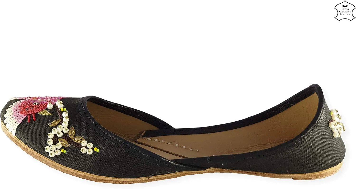 Women's Humming Bird Genuine Soft Leather Juttis | Bite and Pinch Free Jutis | Punjabi Jutti For Ladies | Wedding Flat Stylish Mojari | Bridal Ethnic Flats For Girls |