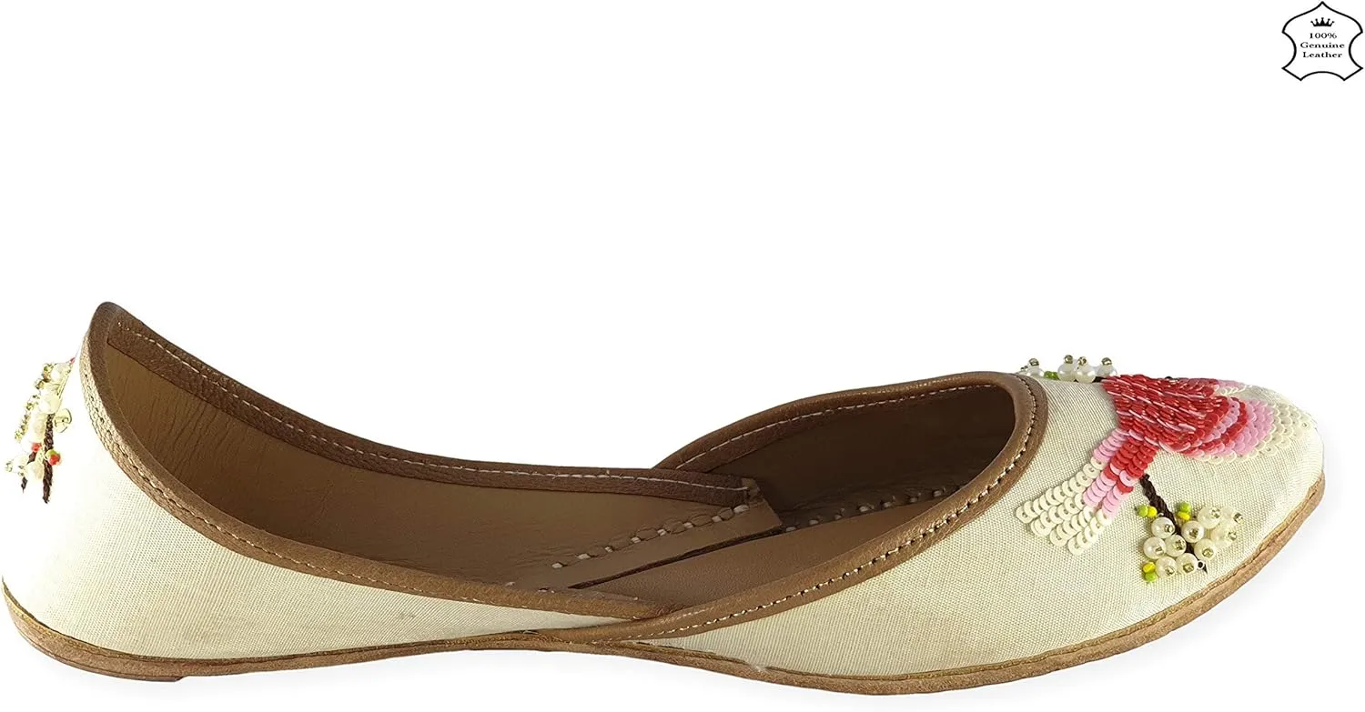 Women's Humming Bird Genuine Soft Leather Juttis | Bite and Pinch Free Jutis | Punjabi Jutti For Ladies | Wedding Flat Stylish Mojari | Bridal Ethnic Flats For Girls |
