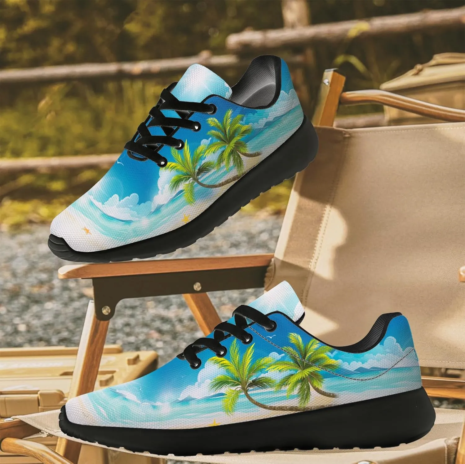 Women's Men's Running Shoes Palm Tree Sneakers Tennis Shoes Gifts for Women Men